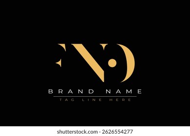 Diseño de logotipo de carta abstracta FNO. Este logotipo está diseñado por tres letras abstractas.