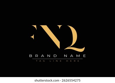 FNQ abstract letter logo design. This logo is designed by three abstract letters.