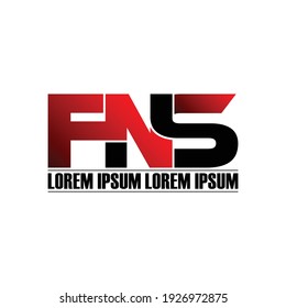 FNS letter monogram logo design vector