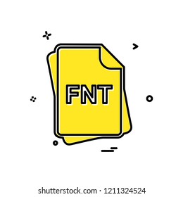 FNT file type icon design vector
