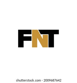 Vector de diseño de logotipo de monograma de letras FNT