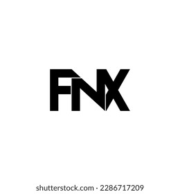fnx typography letter monogram logo design