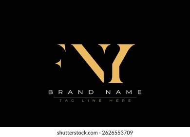 FNY abstract letter logo design. This logo is designed by three abstract letters.