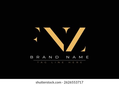 FNZ abstract letter logo design. This logo is designed by three abstract letters.