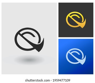 FO FQ initial based innovative logo symbol abstract template design