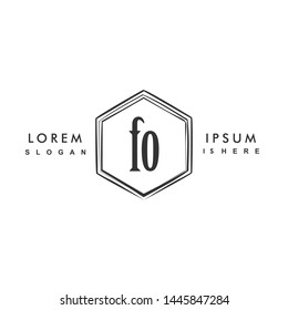 FO Initial beauty monogram logo vector