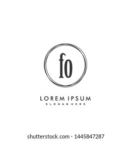 FO Initial beauty monogram logo vector
