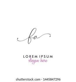 FO Initial beauty monogram logo vector