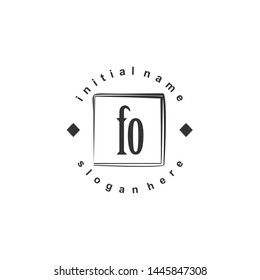 FO Initial beauty monogram logo vector