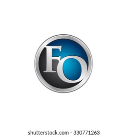 FO initial circle logo blue