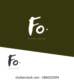 FO Escritura manual inicial o logotipo manuscrito para la identidad. Logo con firma y estilo dibujado a mano.