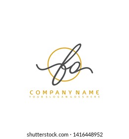 FO Initial handwriting logo concept
