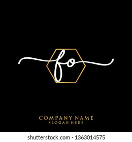 FO Initial handwriting logo template