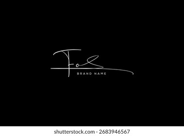 FO letter beauty cursive handwriting logo.