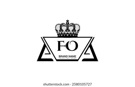 FO letter logo creative design. FO unique design. FO letter logo design on white background.