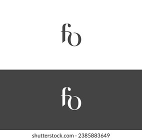 FO, elementos de plantilla de diseño de logotipo de carta OF. Logo de la letra digital abstracta moderna.