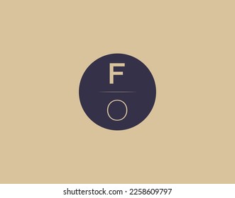 FO letter modern elegant logo design vector images