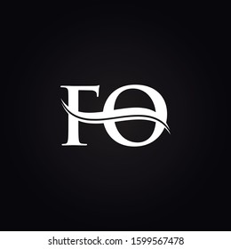 FO letter Type Logo Design vector Template. Abstract Letter FO logo Design
