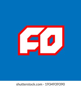 Diseño del logo FO, diseño inicial de la carta FO con estilo de ciencia ficción. Logo de FO para juegos, deportes, tecnología, digital, comunitaria o empresarial. F O portador alfabeto italiano moderno. Tipografía de estilo urbano.