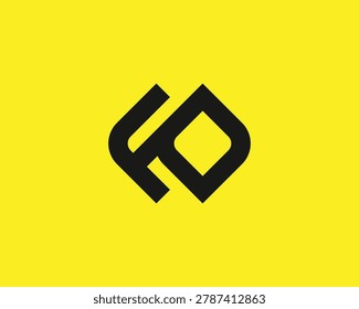 FO logo design. FO letter