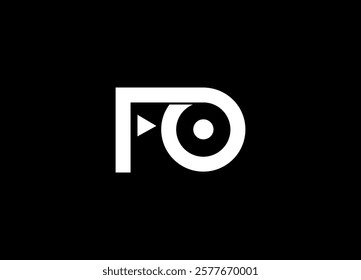 FO Logo Design Template Vector Graphic Branding Element.
