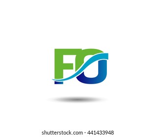 FO Logo Vector Graphic Branding Letter Element
