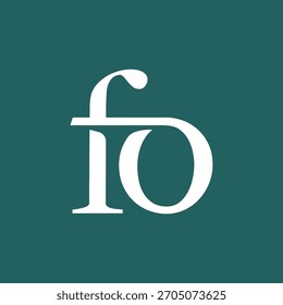 fo Logotipo del monograma para la marca y el símbolo de la muestra de la identidad diseño de Vector común plano