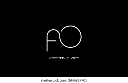 FO, OF, F, O abstract letters logo monogram