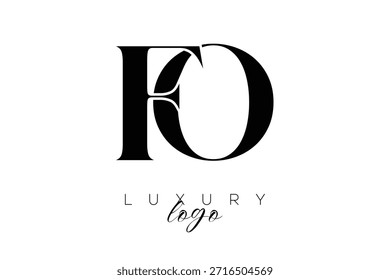 FO Serif Letter Monogram Typography Logo for Elegant Premium Branding Identity