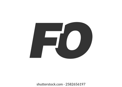 FO Techno Editable Font Logo For Corporate Branding. Bold, Futuristic Design With Unique Typographic Ideas. Minimal Custom Type And Dynamic Letter Variations For Promotion, Printing, And Book Titles