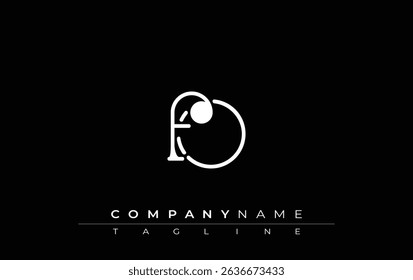 FO Typography Logo Design. Stylish monogram design depiction featuring the letters F and O combined in an artistic signature style, delivering a unique and creative visual representation.