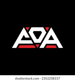 Diseño del logotipo de la letra del triángulo FOA con forma de triángulo. Monograma de diseño del logotipo del triángulo FOA. Plantilla de logotipo vectorial de triángulo FOA con color rojo. Logo triangular FOA Diseño sencillo, elegante y lujoso.