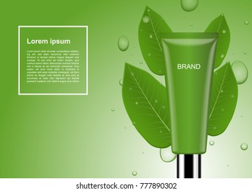 Foam with 4 leaves on light green background