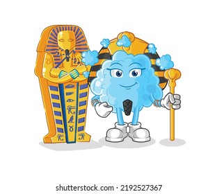 the foam ancient egypt cartoon. cartoon mascot vector