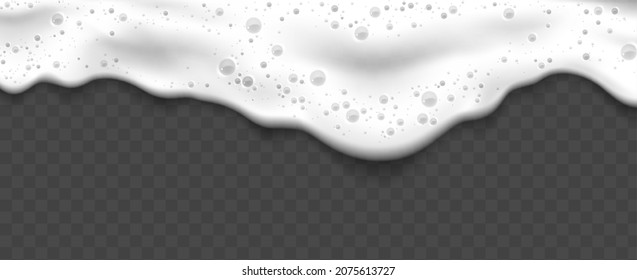 vector de burbuja de jabón de fondo de espuma. textura de colada. crema de polvo. 3.ª ilustración realista