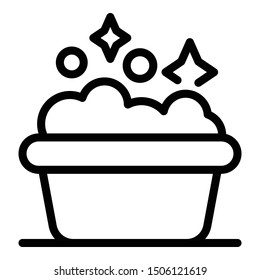 Foam basin icon. Outline foam basin vector icon for web design isolated on white background