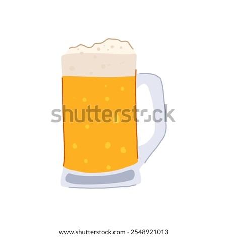 foam beer cup cartoon. cold refreshing, brew ale, lager stout foam beer cup sign. isolated symbol vector illustration