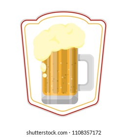 foam beer liquor glass emblem