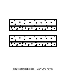 foam black line icon for digital and print projects. Building materials. Minimal clean icons for apps and websites. Modern simple icons for UI UX and branding