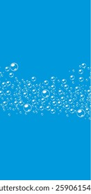 foam with blue background. soap bubbles vector illustration. bright blue background with bubbles.