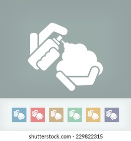 Foam bottle icon
