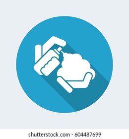 Foam bottle icon