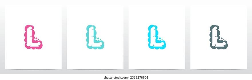 Foam Bubbles Letter Logo Design L