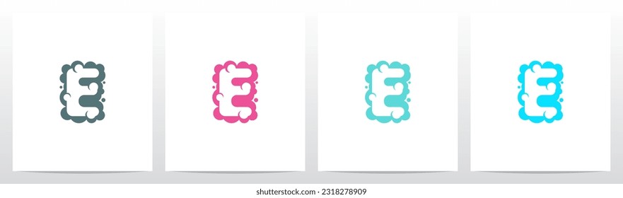 Foam Bubbles Letter Logo Design E