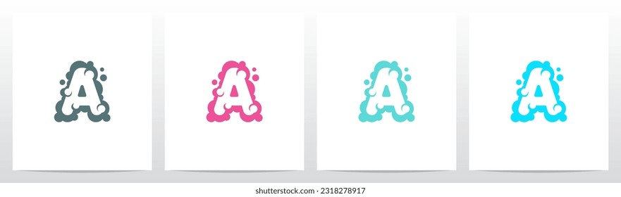 Foam Bubbles Letter Logo Design A