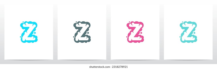 Foam Bubbles Letter Logo Design Z