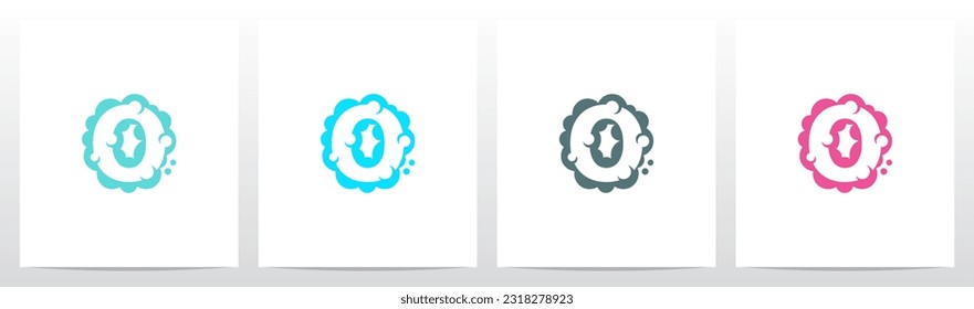 Foam Bubbles Letter Logo Design O