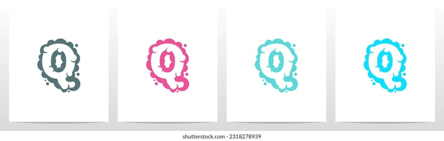 Logo-Design für Schaumstoffblasen-Buchstaben Q