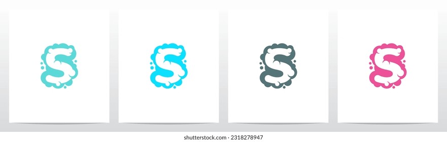 Foam Bubbles Letter Logo Design S