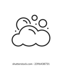 Foam bubbles, linear icon. Line with editable stroke